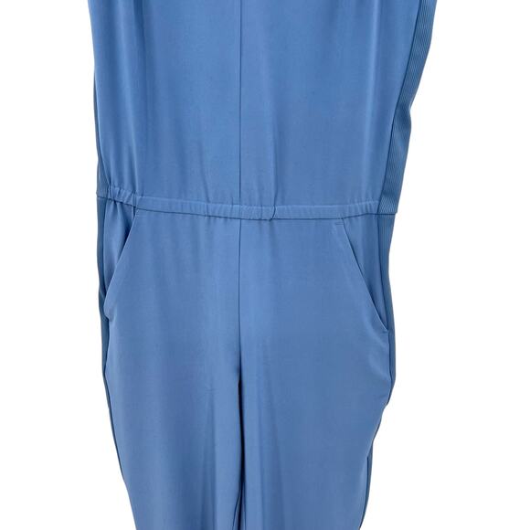 Athleta Brooklyn Jumpsuit Sleeveless Stretch Cottage Blue Size 2 - Picture 5 of 13